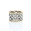 Buccellati Scacchi large model ring in yellow gold,  white gold and diamonds - 360 thumbnail
