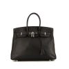 Hermes Birkin 35 cm handbag in black Swift leather - 360 thumbnail