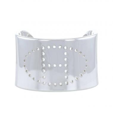 Brazalete abierto Hermès Eclipse modelo grande en plata
