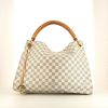 Louis Vuitton  Artsy medium model  handbag  in azur damier canvas  and natural leather - 360 thumbnail