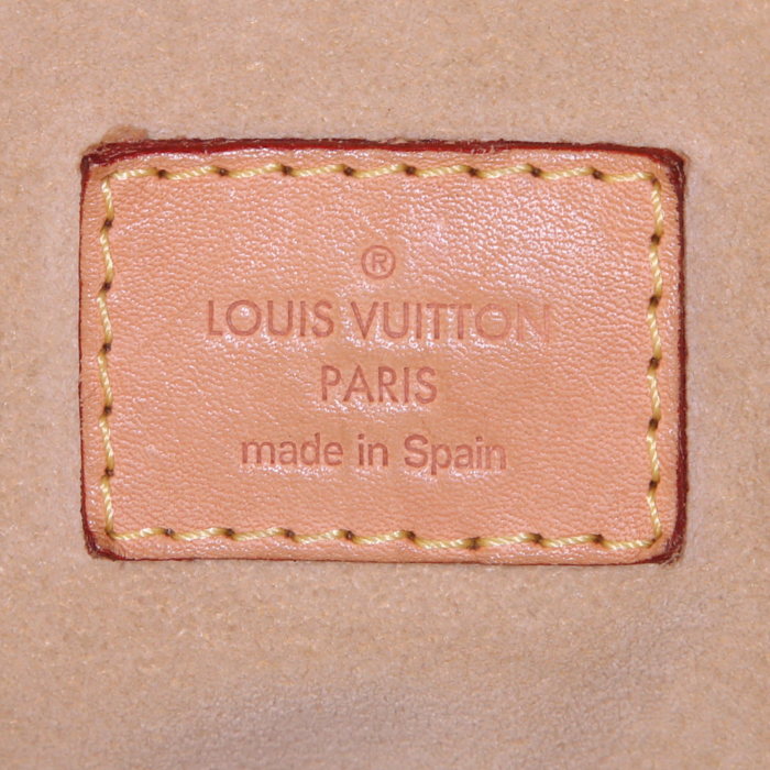 Borsa Louis Vuitton  Artsy modello medio  in tela a scacchi azzurro e pelle naturale - Detail D3