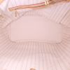 Sac cabas Louis Vuitton Neverfull moyen modèle en toile damier azur et cuir naturel - Detail D2 thumbnail