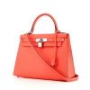 Hermes Kelly 28 cm handbag in pink Texas epsom leather - 00pp thumbnail