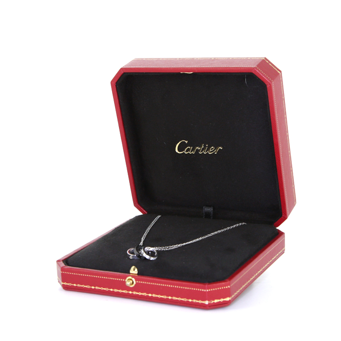 Cartier Love necklace in white gold, ceramic and diamonds - Detail D2