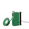 Gae Aulenti & Piero Castiglioni, "Minibox" bedside lamp, in green lacquered metal, Stilnovo edition, stamped, designed in1979, edition of the 1980's - Detail D1 thumbnail