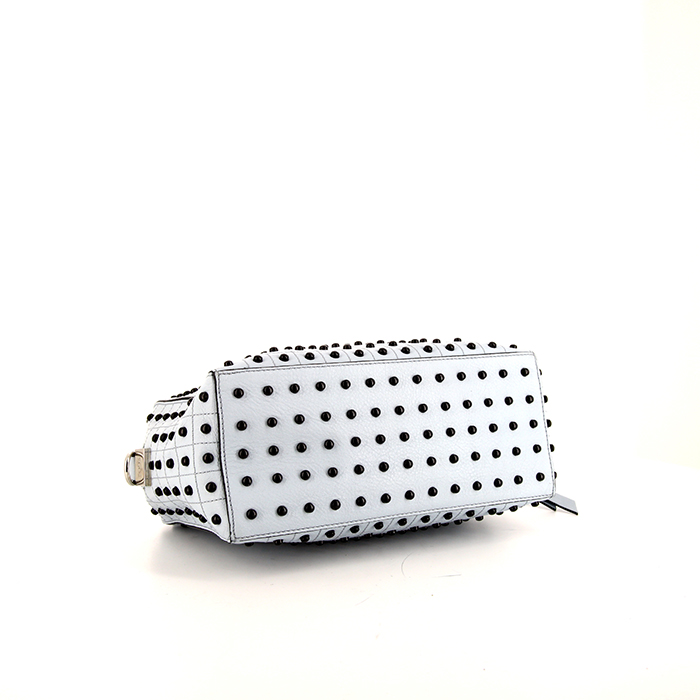 Bolso de mano Tod's Gommino en cuero azul - Detail D5