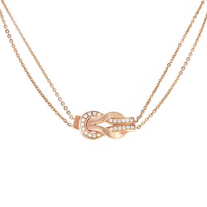 Fred Chance Infinie necklace in pink gold and diamonds - 00pp