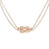 Fred Chance Infinie necklace in pink gold and diamonds - 00pp thumbnail
