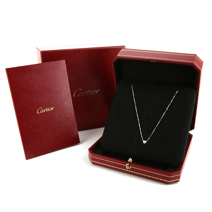 Cartier Diamant Léger small model necklace in white gold and diamond - Detail D2