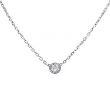 Collana Cartier Diamant Léger modello piccolo in oro bianco e diamante