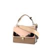 Fendi Kan I handbag in powder pink, beige, grey and taupe leather - 00pp thumbnail