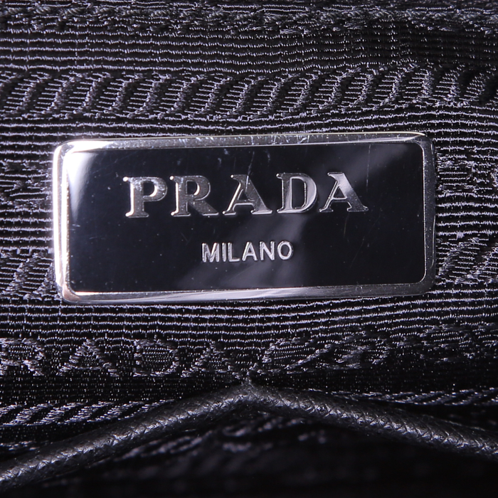 Bolso de mano Prada   en lona negra - Detail D4