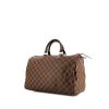 Louis Vuitton Speedy 35 handbag in ebene damier canvas and brown leather - 00pp thumbnail