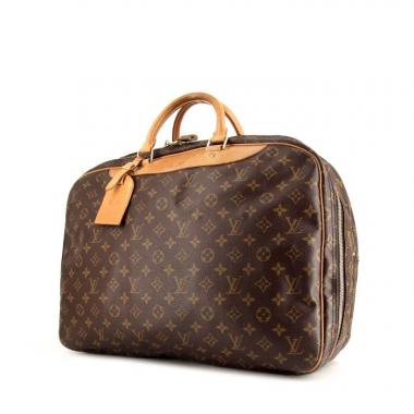 Borsa da viaggio Louis Vuitton Alize in tela monogram cerata e pelle naturale
