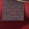 Pochette Louis Vuitton Pochette accessoires en toile damier ébène et cuir marron - Detail D3 thumbnail