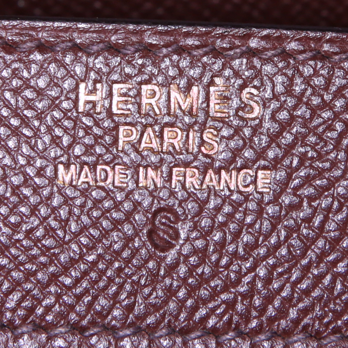 Porta-documentos Hermès Kelly Dépêches en cuero epsom marrón - Detail D3