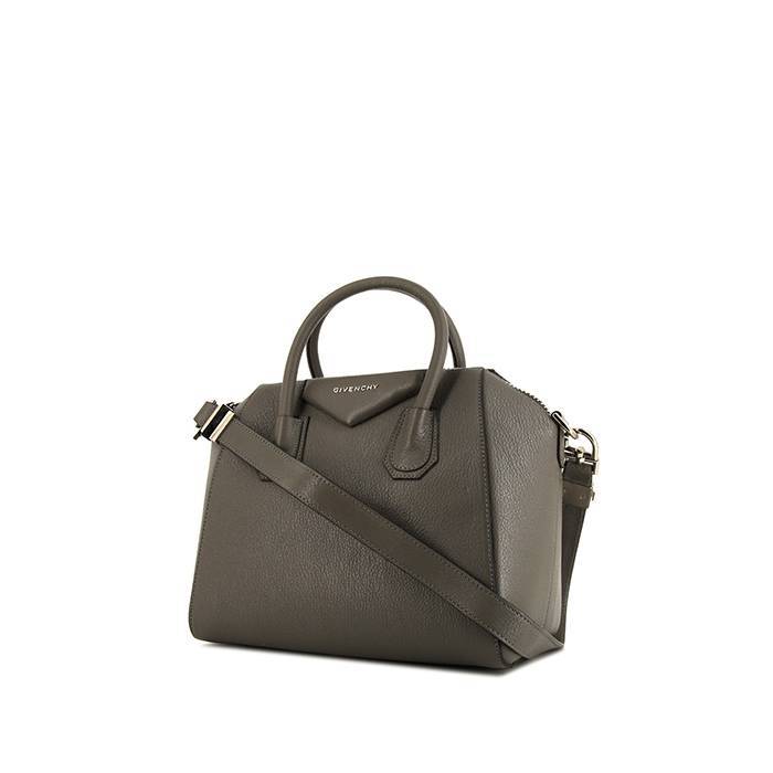 Givenchy Antigona Mini Leather Shoulder Bag in Gray