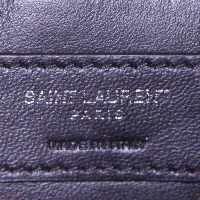 Borsa a tracolla Saint Laurent Niki modello piccolo in pelle nera con motivo a spina di pesce - Detail D4