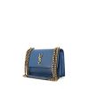 Saint Laurent Sunset shoulder bag in blue leather - 00pp thumbnail