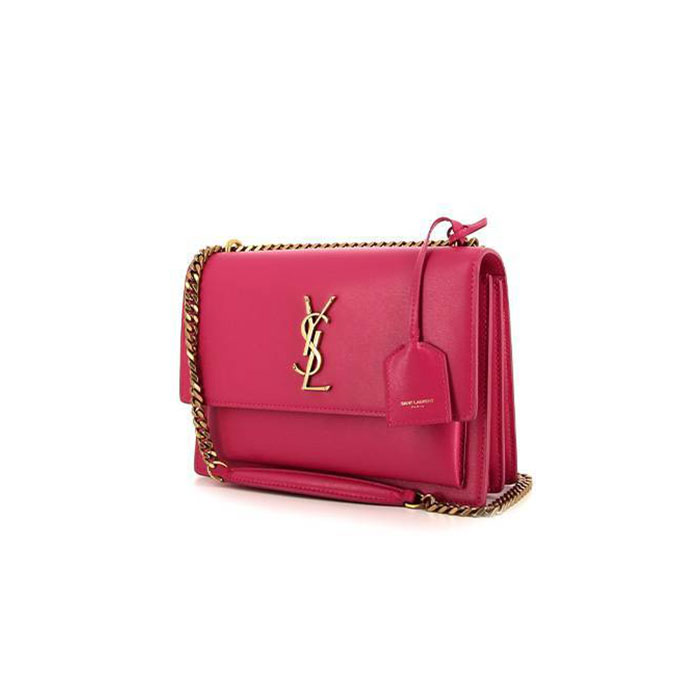 Saint Laurent Sunset shoulder bag in pink leather - 00pp