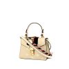 Gucci Sylvie shoulder bag in cream color grained leather - 00pp thumbnail