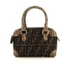 Fendi handbag in brown monogram canvas and brown leather - 360 thumbnail