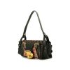 Fendi handbag in red, green and brown tricolor monogram canvas and green leather - 00pp thumbnail