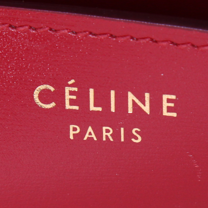 Bolso bandolera Céline Classic Box en cuero box rojo - Detail D3