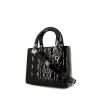 Borsa Dior Lady Dior modello medio in pelle verniciata nera cannage - 00pp thumbnail