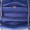 Chanel Mademoiselle bag worn on the shoulder or carried in the hand in blue quilted leather - Detail D2 thumbnail