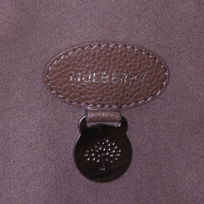 Sac à main Mulberry Bayswater en cuir grainé taupe - Detail D3