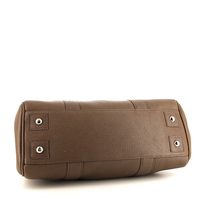 Sac à main Mulberry Bayswater en cuir grainé taupe - Detail D4