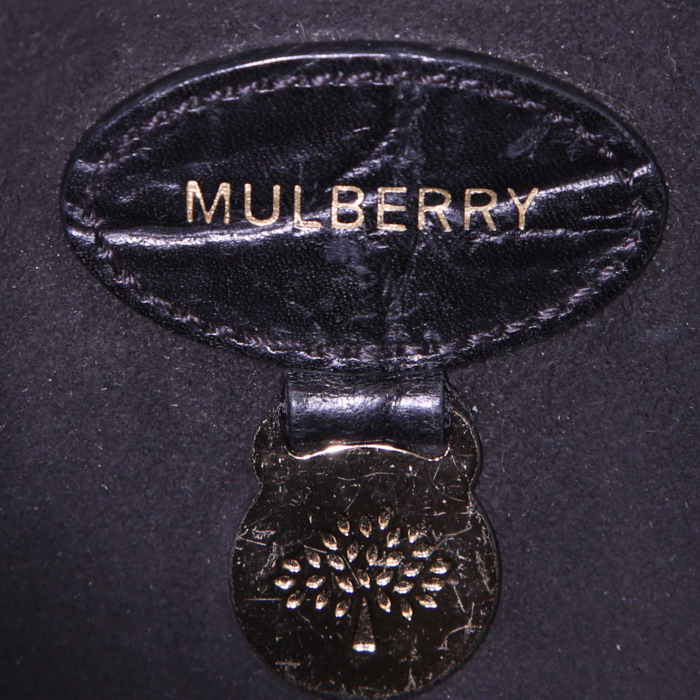 Sac bandoulière Mulberry Lily en cuir noir - Detail D4