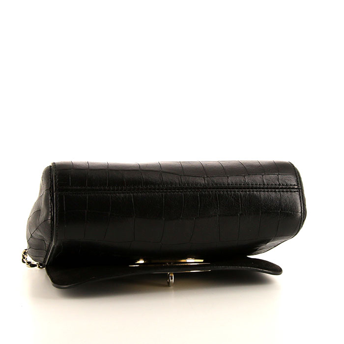 Sac bandoulière Mulberry Lily en cuir noir - Detail D5