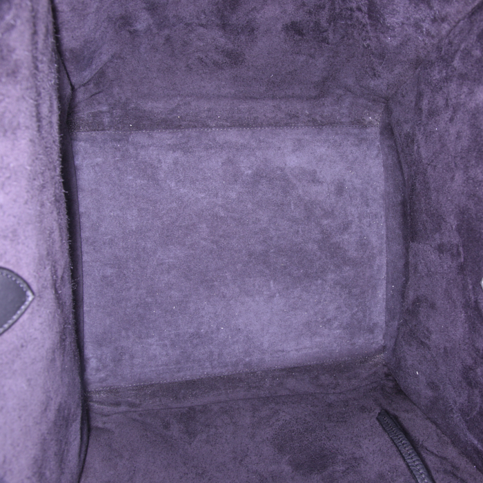 Shopping bag Celine Luggage in pelle martellata nera - Detail D2