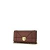 Dior Diorama Wallet on Chain shoulder bag in burgundy grained leather - 00pp thumbnail