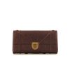 Dior Diorama Wallet on Chain shoulder bag in burgundy grained leather - 360 thumbnail