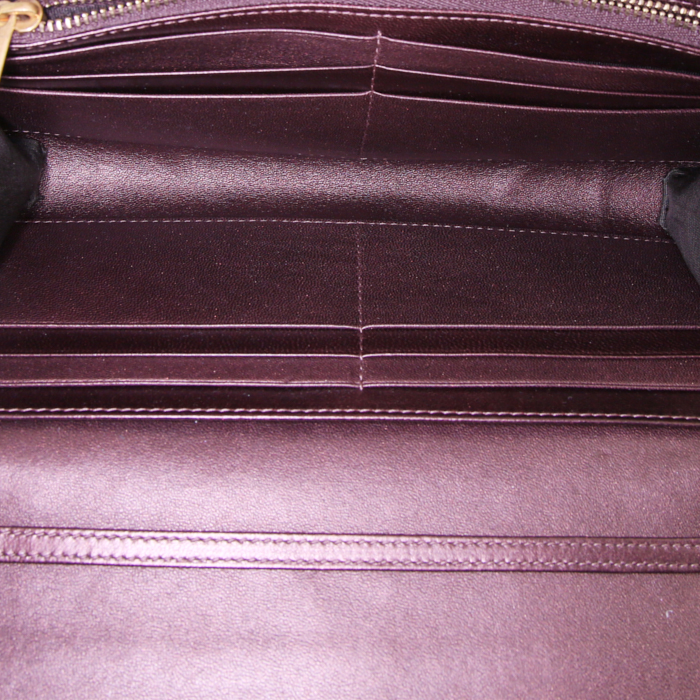 Borsa a tracolla Dior Diorama Wallet on Chain in pelle martellata bordeaux - Detail D3