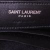Borsa a tracolla Saint Laurent College in pelle trapuntata a zigzag nera con motivo a spina di pesce - Detail D3 thumbnail
