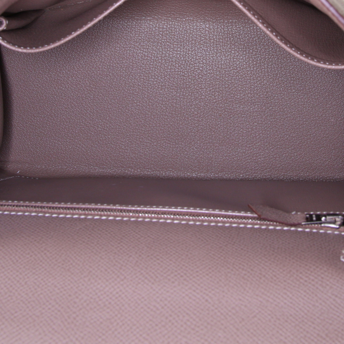 Bolso de mano Hermès Kelly 28 cm en cuero epsom marrón etoupe - Detail D3