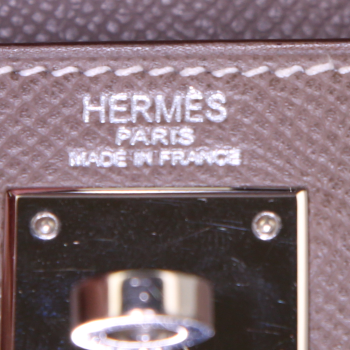 Borsa Hermès Kelly 28 cm in pelle Epsom etoupe - Detail D4