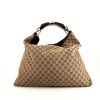 Gucci Mors handbag in logo canvas and brown leather - 360 thumbnail
