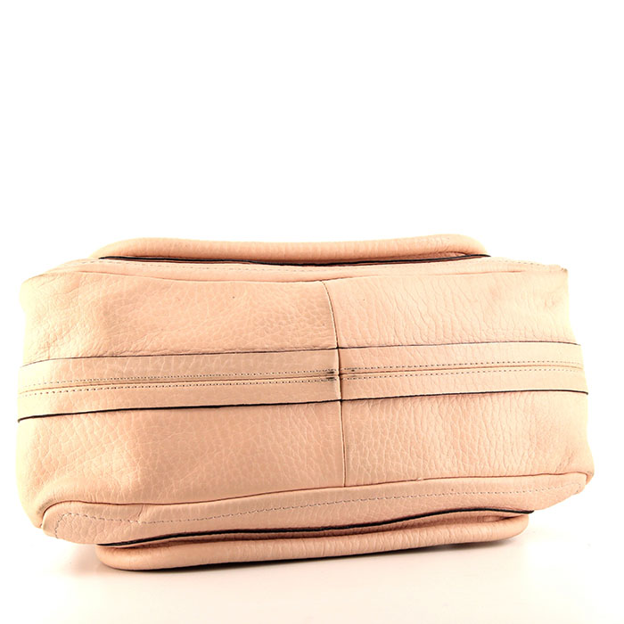 Sac bandoulière Chloé Paraty petit modèle en cuir rose - Detail D5