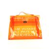 Hermès handbag in orange vinyl - 360 thumbnail