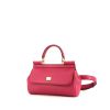 Dolce & Gabbana Sicily small model clutch-belt in fushia pink grained leather - 00pp thumbnail