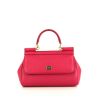 Dolce & Gabbana Sicily small model clutch-belt in fushia pink grained leather - 360 thumbnail
