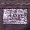 Gucci Jackie bag worn on the shoulder or carried in the hand in brown leather and beige monogram canvas - Detail D3 thumbnail