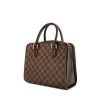Bolso de mano Louis Vuitton Triana en lona a cuadros ébano y cuero marrón - 00pp thumbnail
