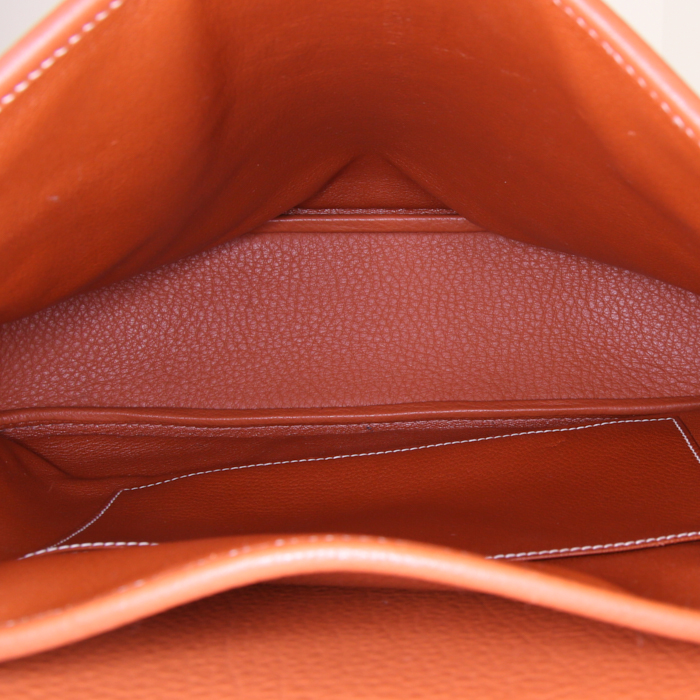 Borsa Hermes Christine in pelle martellata gold - Detail D2
