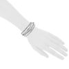 Open David Yurman Crossover cuff bracelet in silver - Detail D1 thumbnail